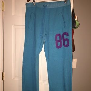 Victoria Secret PINK blue sweat pants